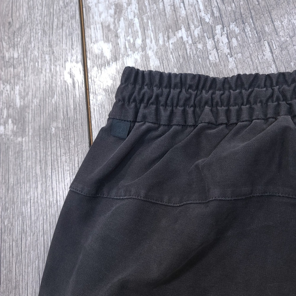Lululemon Bowline Pants Mens Small Charcoal Grey Canvas Drawstring Straight Leg - Picture 6 of 7